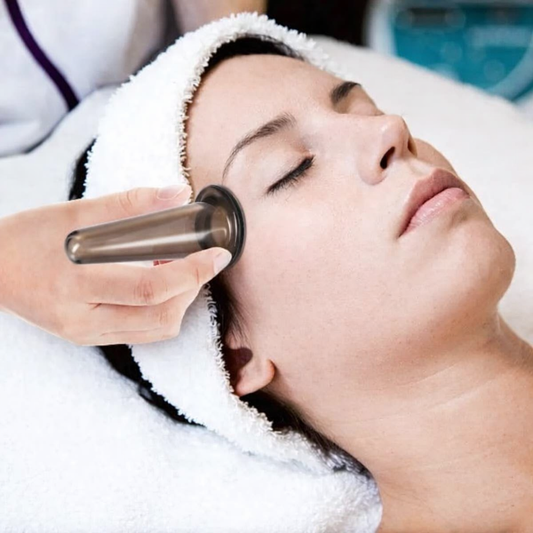 Zestaw 3 silikonowych baniek do masażu twarzy