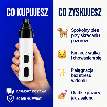 CichyPazur™ – bezstresowa szlifierka do pazurów