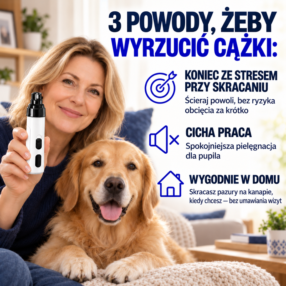 CichyPazur™ — bezstresowa szlifierka do pazurów