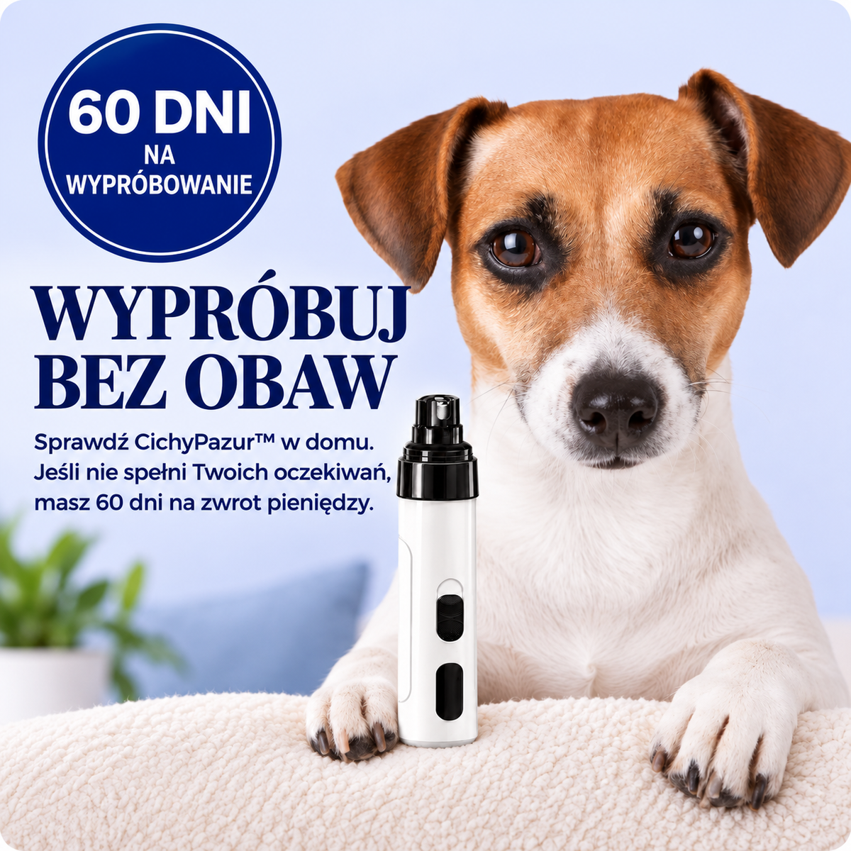 CichyPazur™ — bezstresowa szlifierka do pazurów