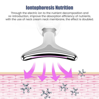 Masażer Liftingujący EMS do Twarzy i Szyi z Terapią Światłem LED